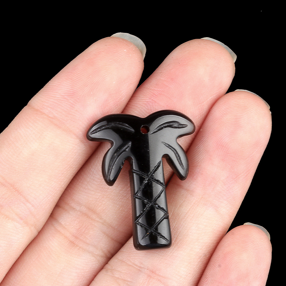crystal coconut tree pendant