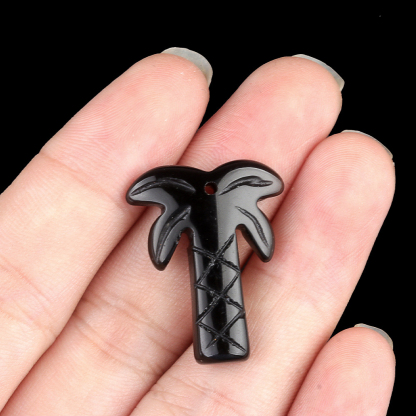 crystal coconut tree pendant