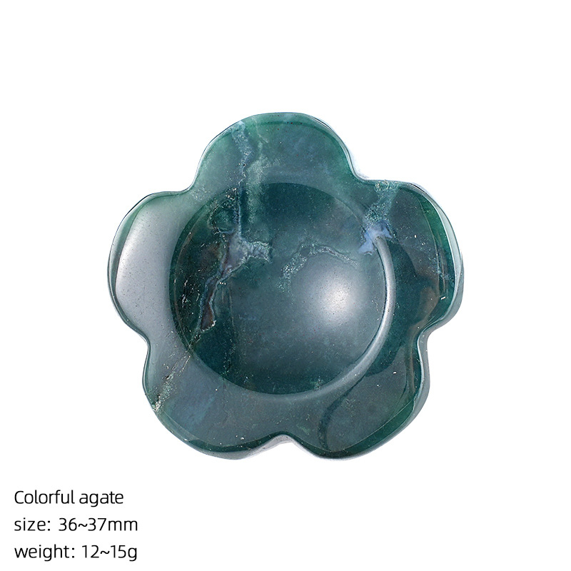 Flower Worry-Free Stone Crystal Thumb Stone Carvings,36mm
