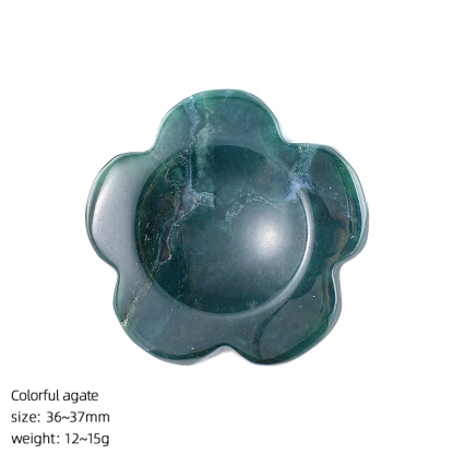 Flower Worry-Free Stone Crystal Thumb Stone Carvings,36mm