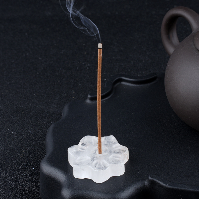 Crystal Lotus Incense Holder,30mm