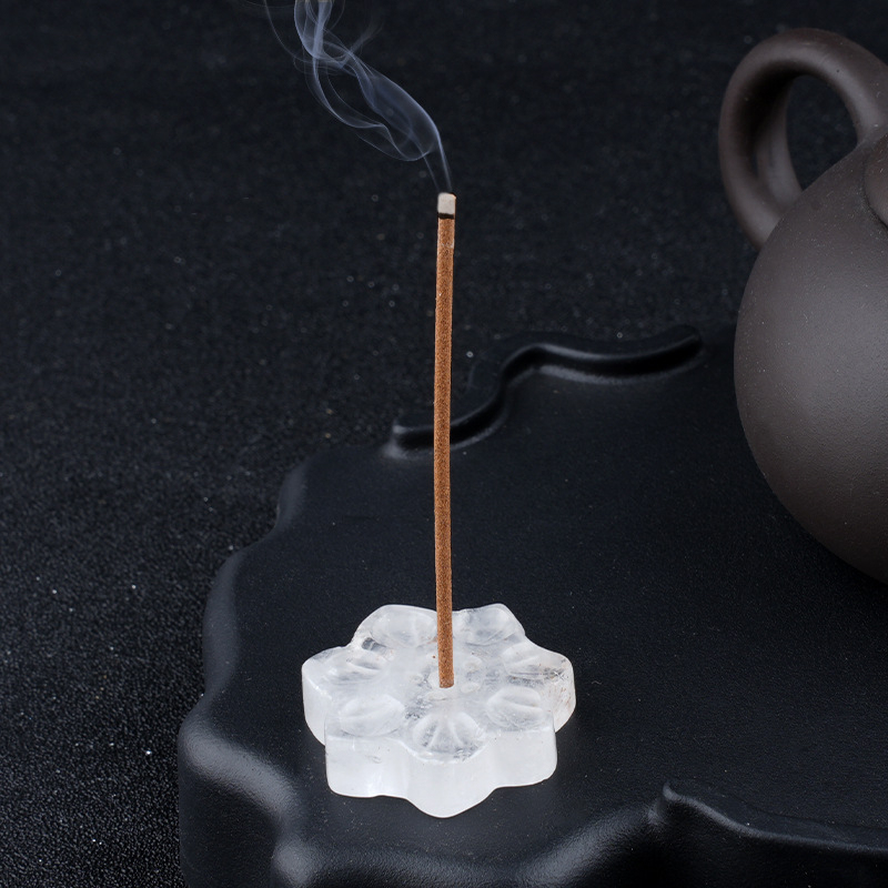 Crystal Lotus Incense Holder,30mm