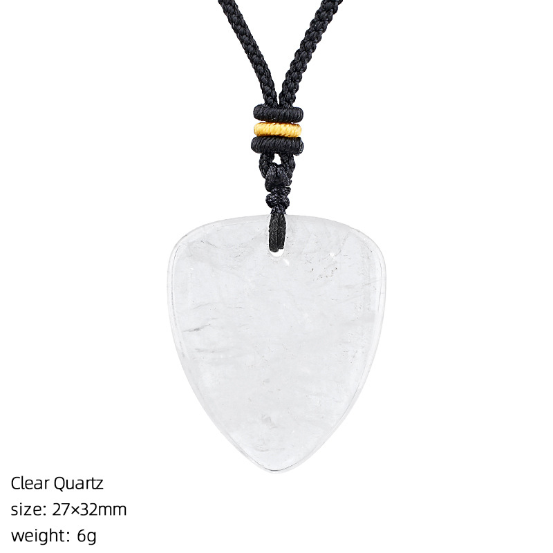 Crystal Guitar Pick Necklace