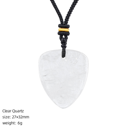 Crystal Guitar Pick Necklace