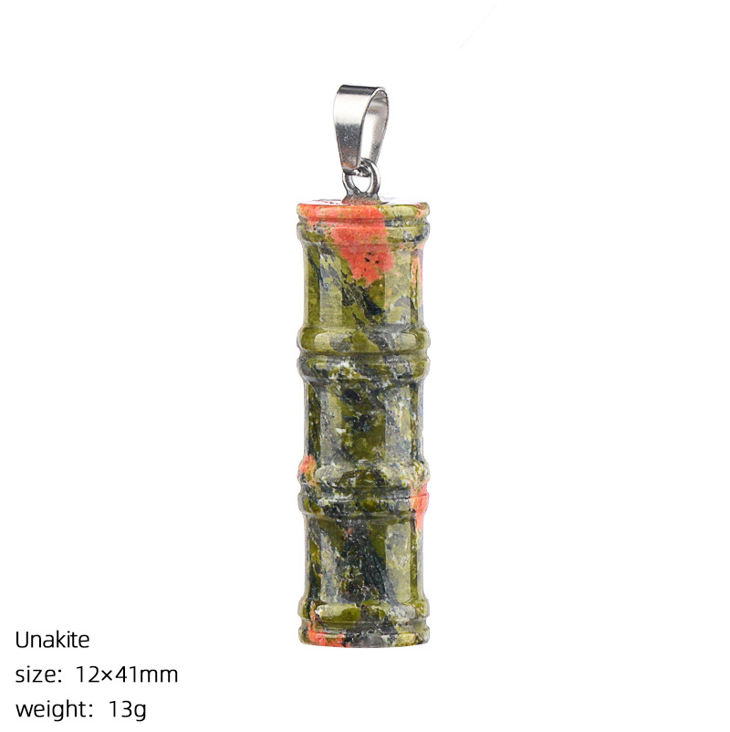Crystal Bamboo Segment Pendant