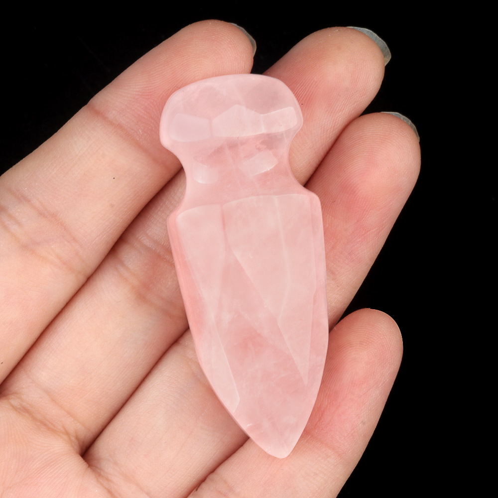 Crystal Carved Dagger Carving,50mm