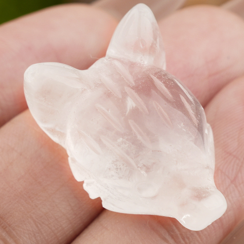 Crystal Fox Head Carving,10g