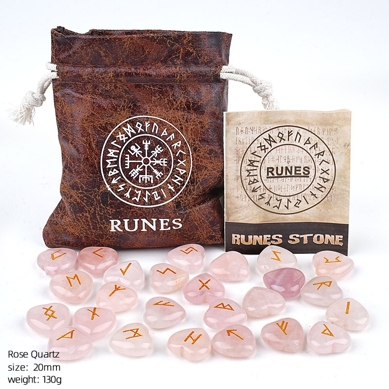Crystal Heart Rune Set, 25 pieces