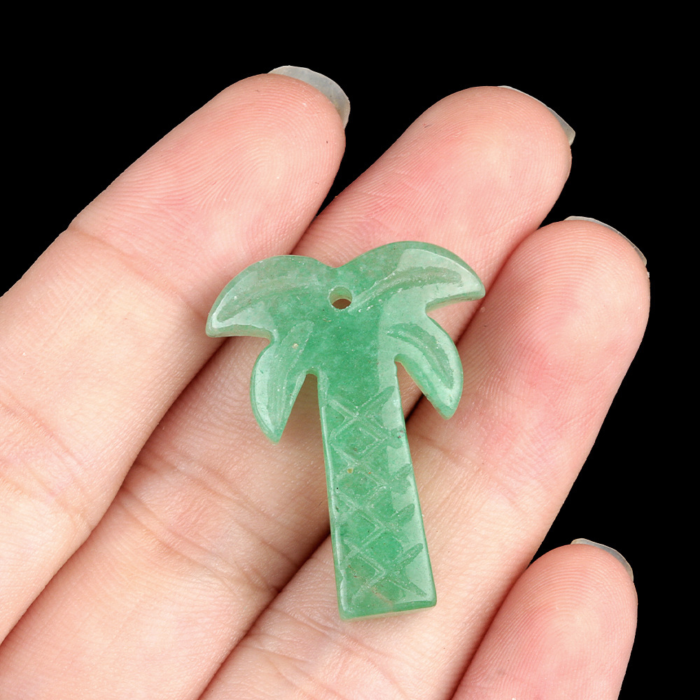 crystal coconut tree pendant
