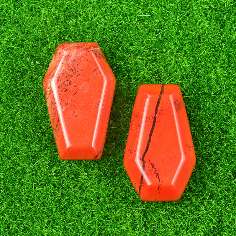 Crystal Agate Mini Coffin Carvings
