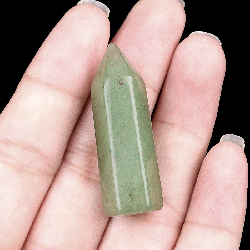 Crystal hexagonal single-point pillar stone,12.5×38mm