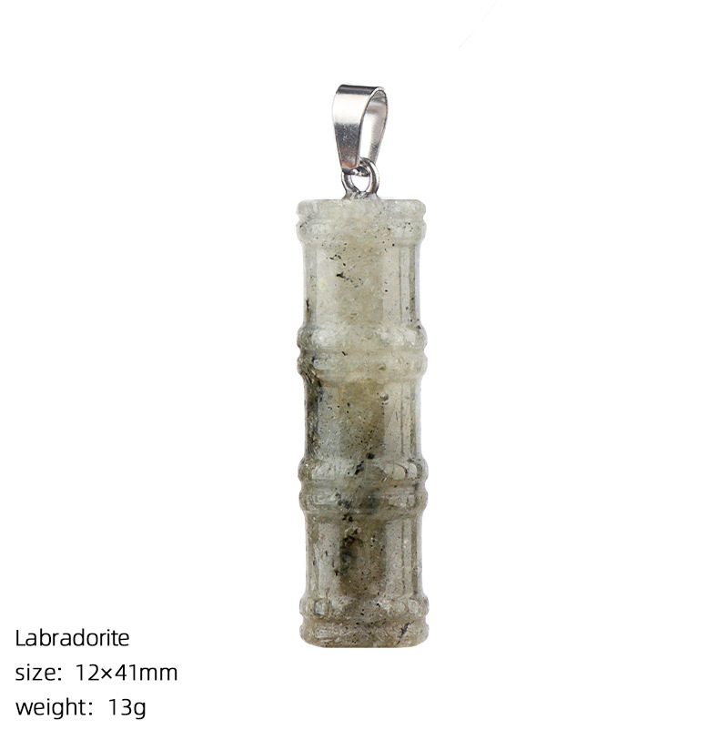 Crystal Bamboo Segment Pendant