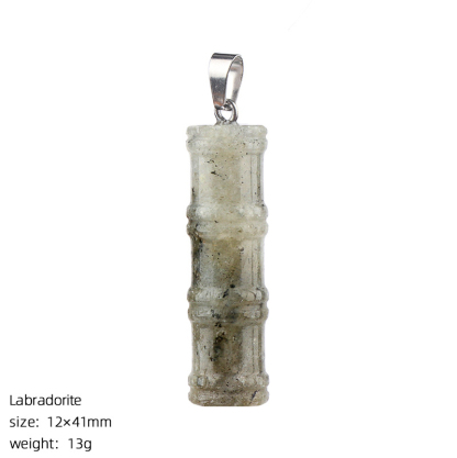Crystal Bamboo Segment Pendant