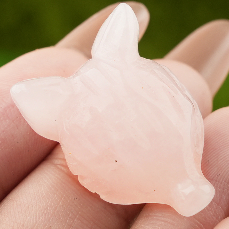 Crystal Fox Head Carving,10g