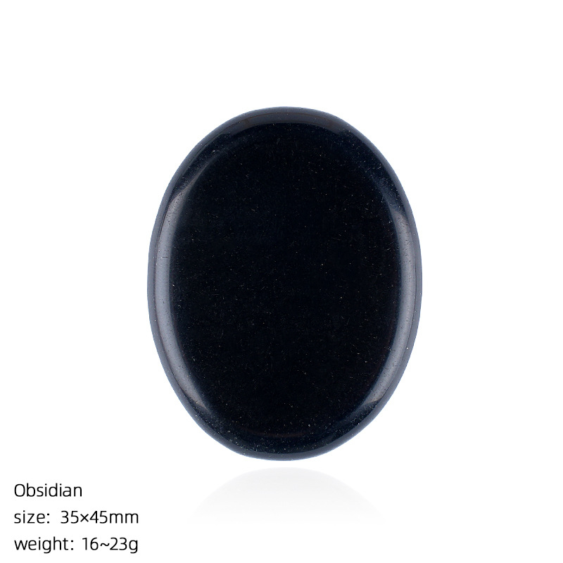Custom Natural Crystal Palm Stone，23g,35*45mm