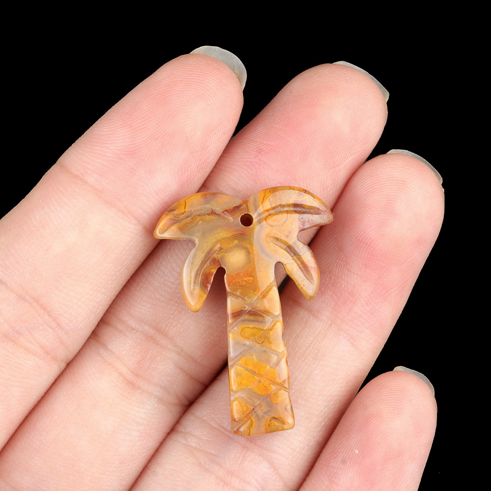 crystal coconut tree pendant