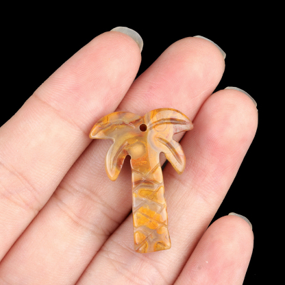 crystal coconut tree pendant