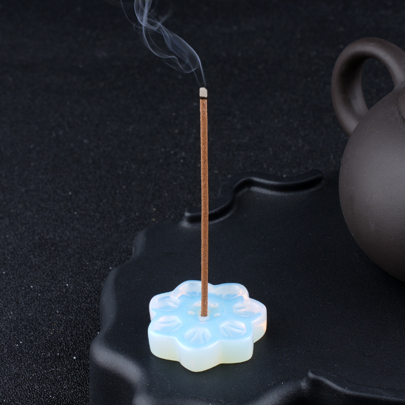Crystal Lotus Incense Holder,30mm