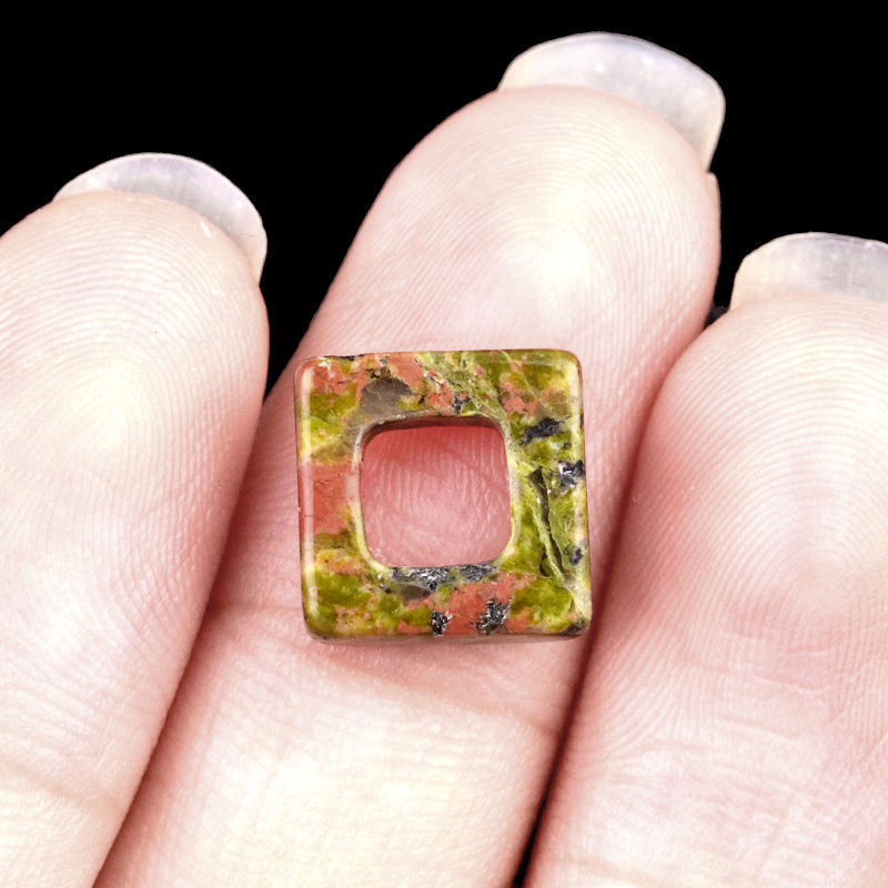 Water hollow square loose bead pendant necklace bracelet accessory，10mm