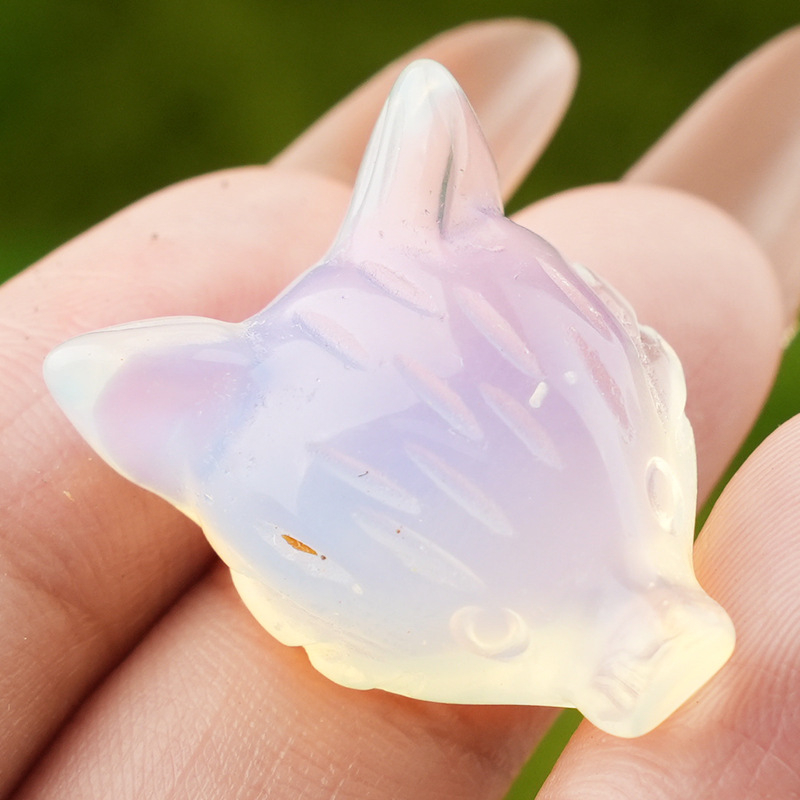 Crystal Fox Head Carving,10g