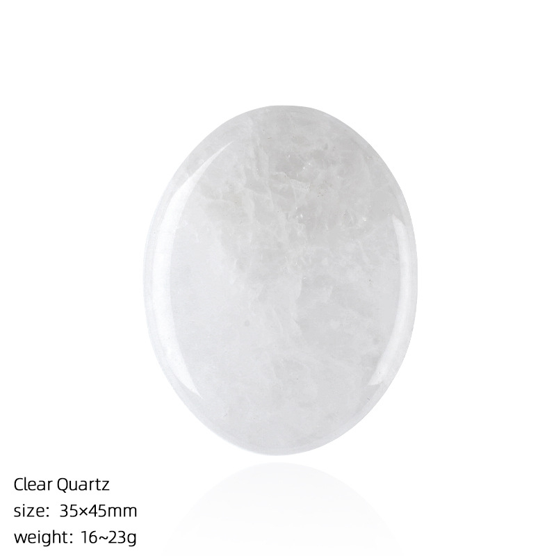 Custom Natural Crystal Palm Stone，23g,35*45mm