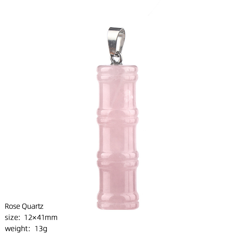Crystal Bamboo Segment Pendant
