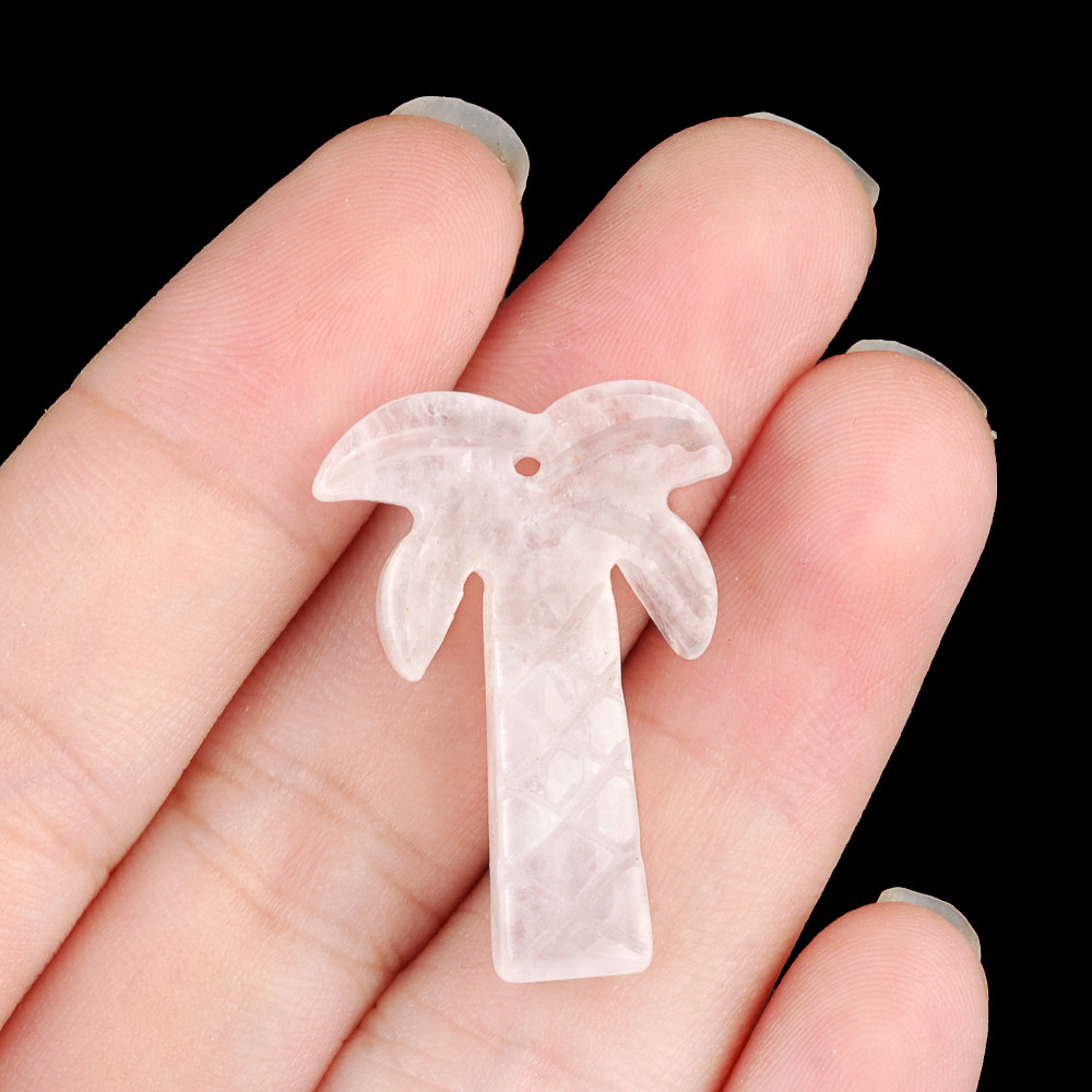 crystal coconut tree pendant