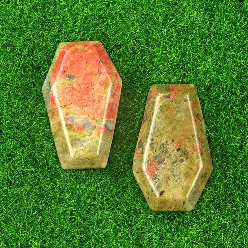 Crystal Agate Mini Coffin Carvings
