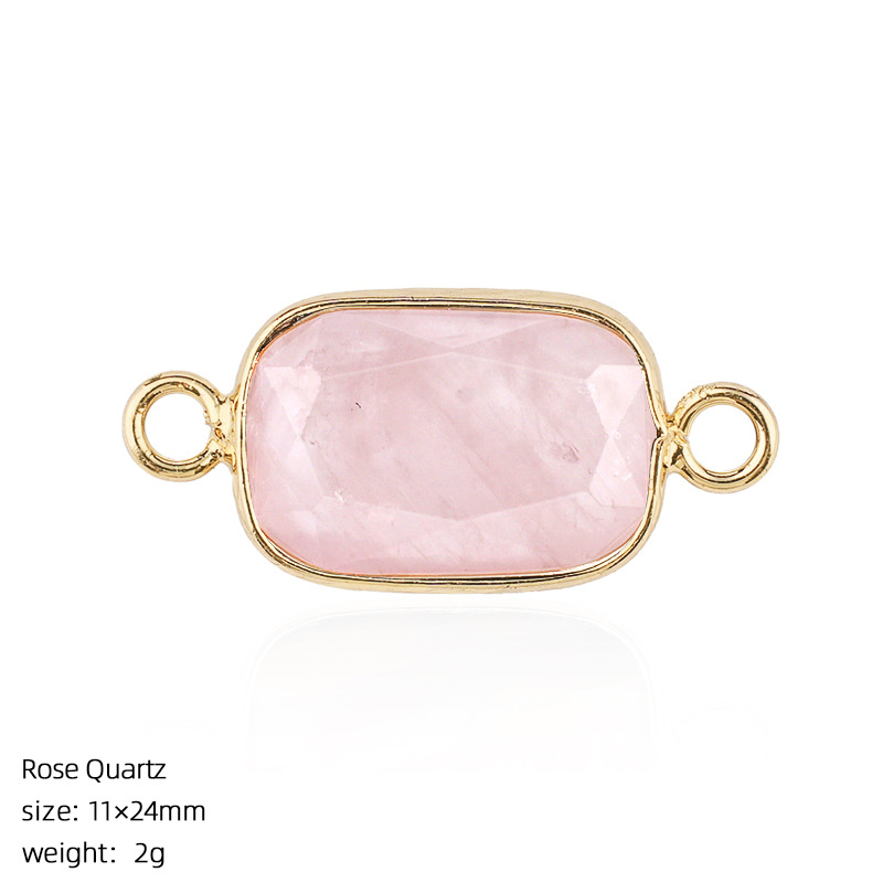 Crystal Faceted Pendant Connector
