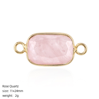 Crystal Faceted Pendant Connector