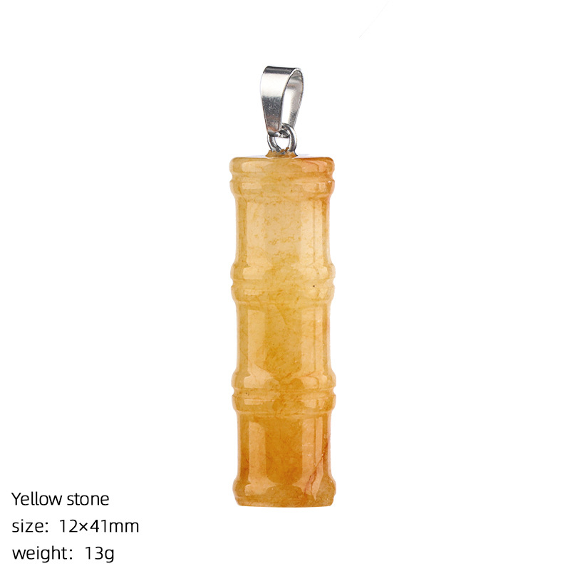 Crystal Bamboo Segment Pendant