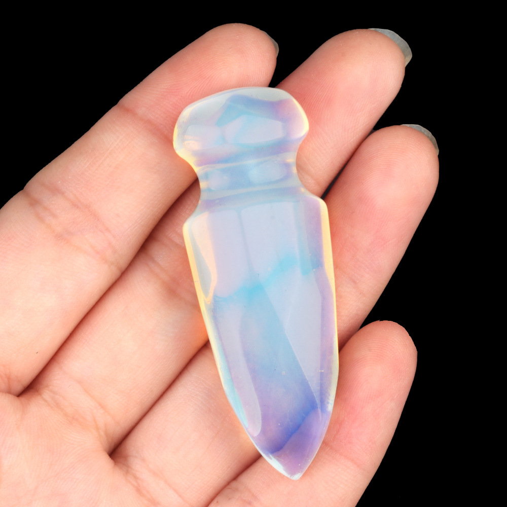 Crystal Carved Dagger Carving,50mm