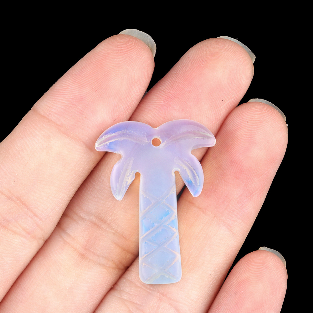 crystal coconut tree pendant