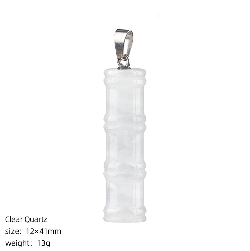 Crystal Bamboo Segment Pendant
