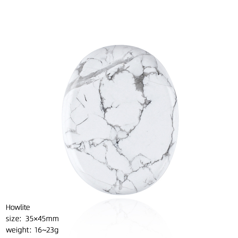 Custom Natural Crystal Palm Stone，23g,35*45mm