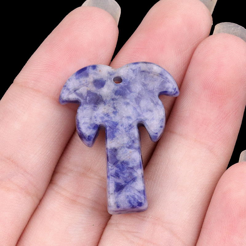 crystal coconut tree pendant