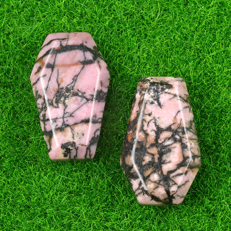 Crystal Agate Mini Coffin Carvings