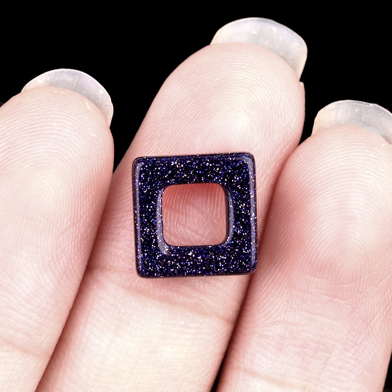 Water hollow square loose bead pendant necklace bracelet accessory，10mm
