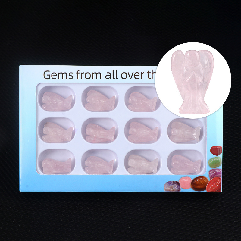12PCS Crystal Angel Figurines in Color Box