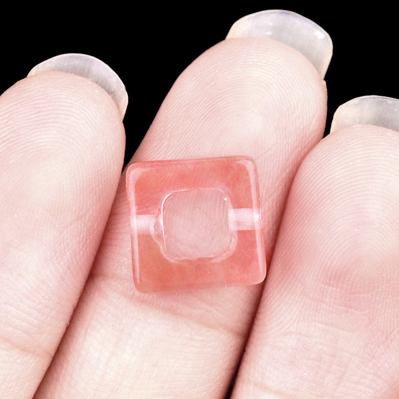 Water hollow square loose bead pendant necklace bracelet accessory，10mm
