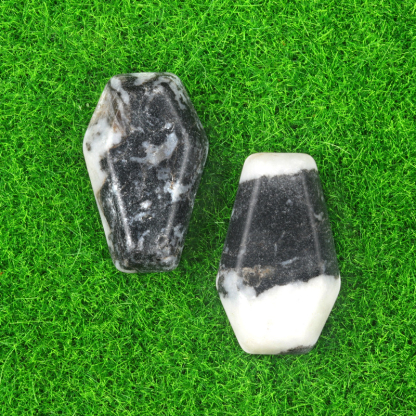 Crystal Agate Mini Coffin Carvings