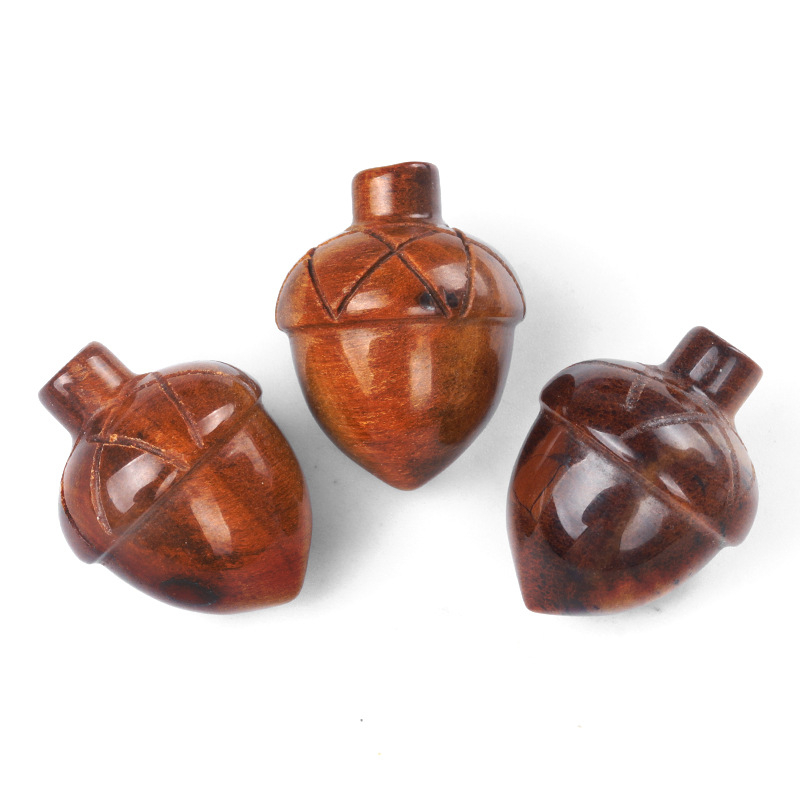 Crystal Hazelnut, Acorn, Stone, Pinecone Mini Fruit Carvings,20X26mm