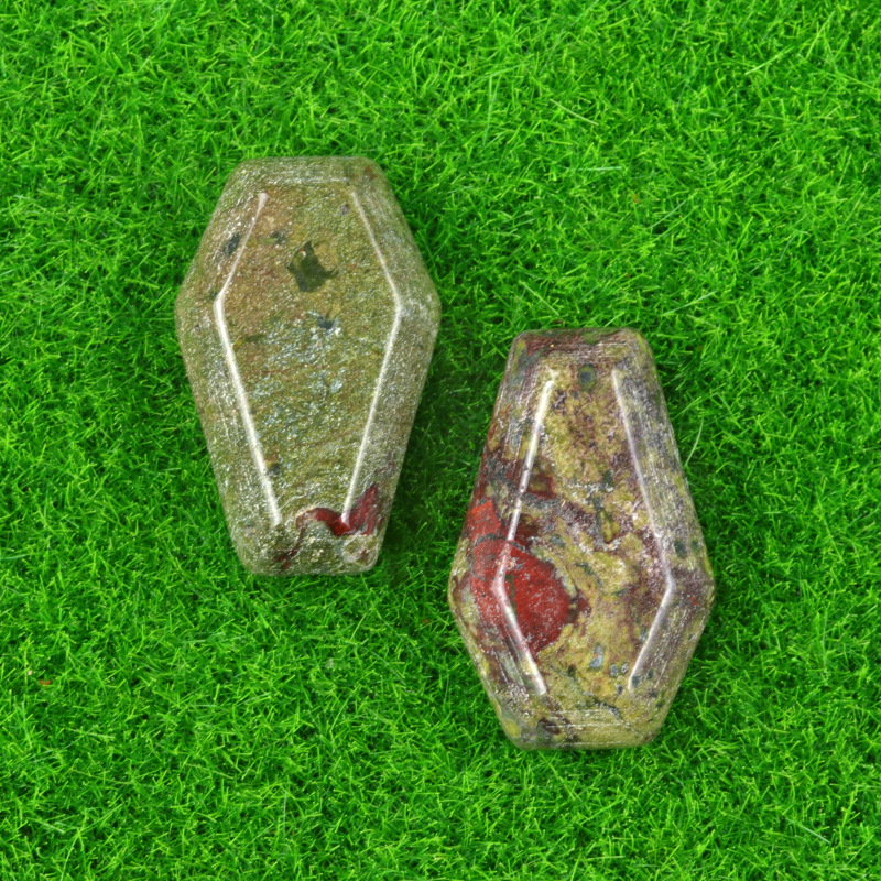 Crystal Agate Mini Coffin Carvings