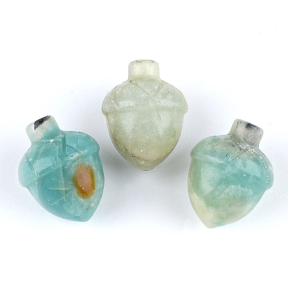 Crystal Hazelnut, Acorn, Stone, Pinecone Mini Fruit Carvings,20X26mm