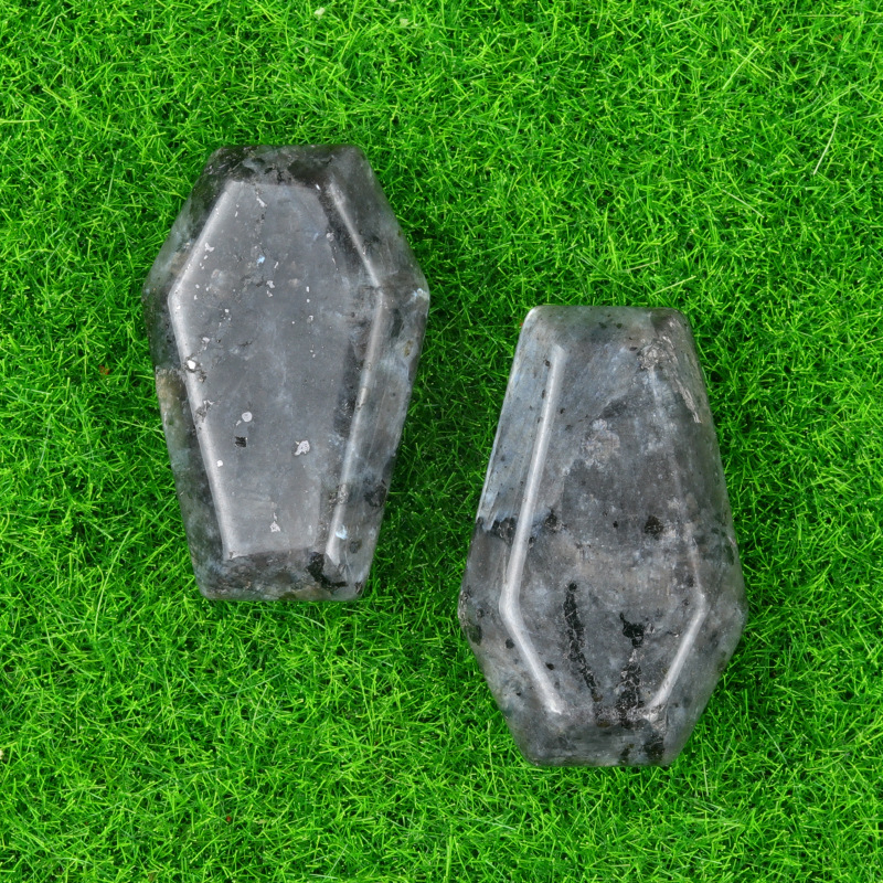 Crystal Agate Mini Coffin Carvings