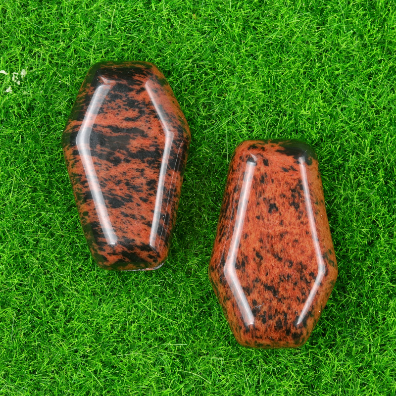 Crystal Agate Mini Coffin Carvings