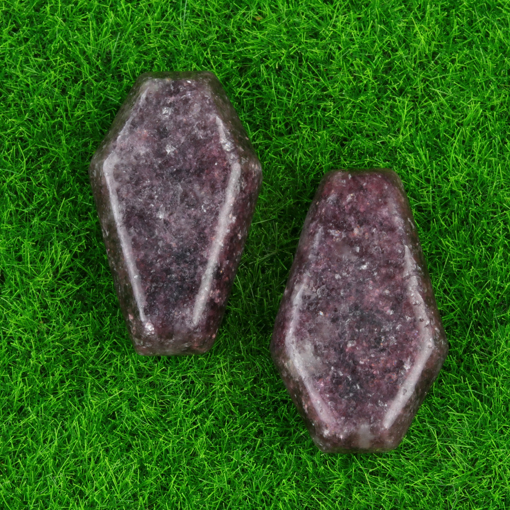 Crystal Agate Mini Coffin Carvings