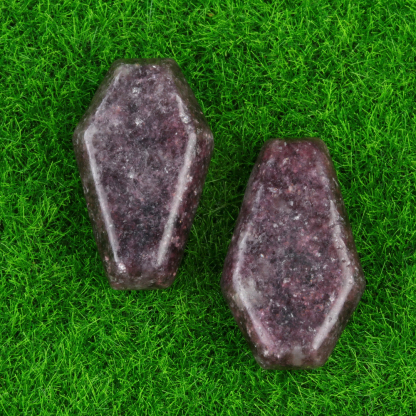 Crystal Agate Mini Coffin Carvings