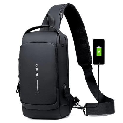 USB şarjlı spor askı Hırsızlığa karşı omuz çantası