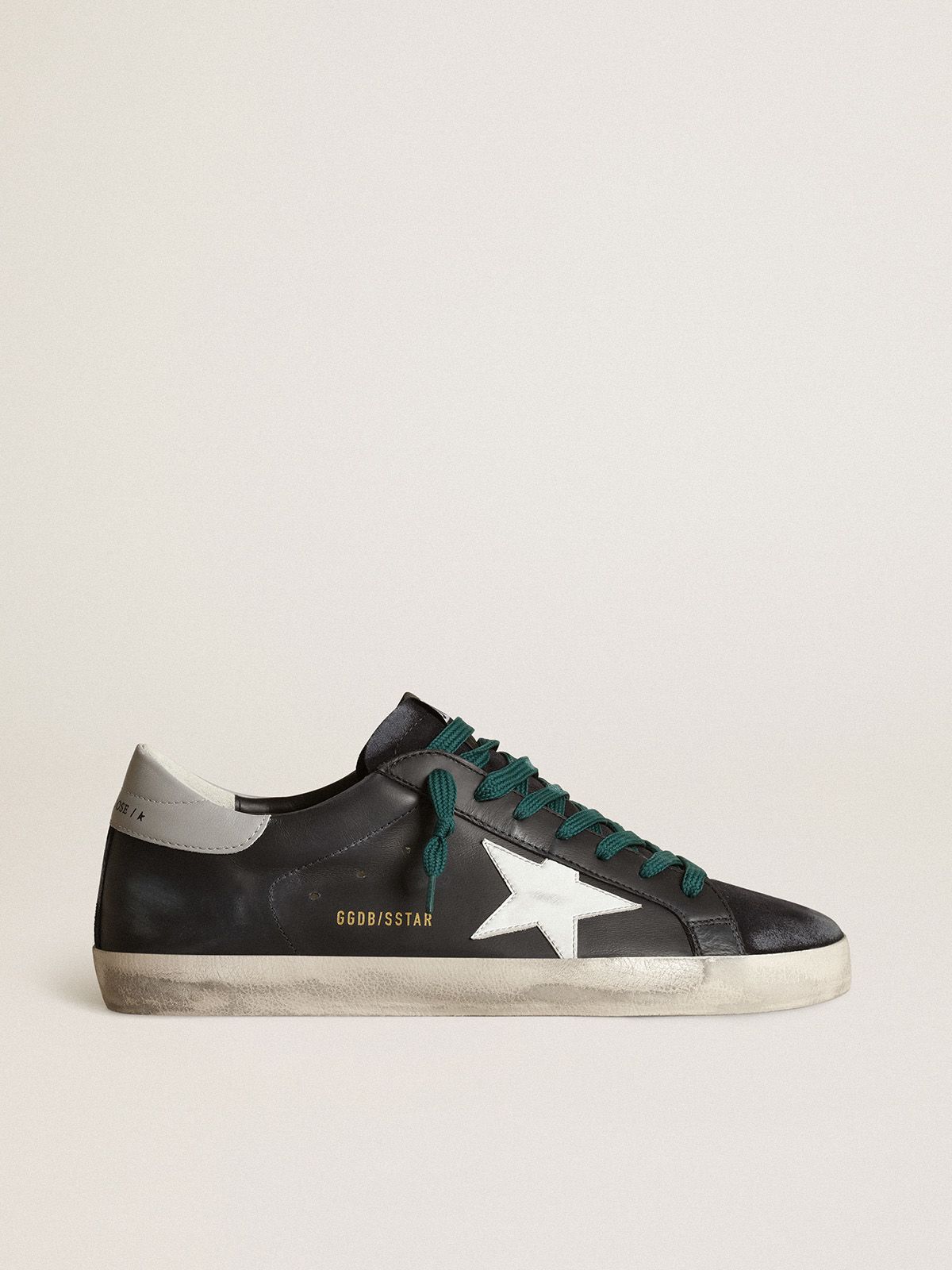 Sup-S sneakers in dark blue leather with white leather star